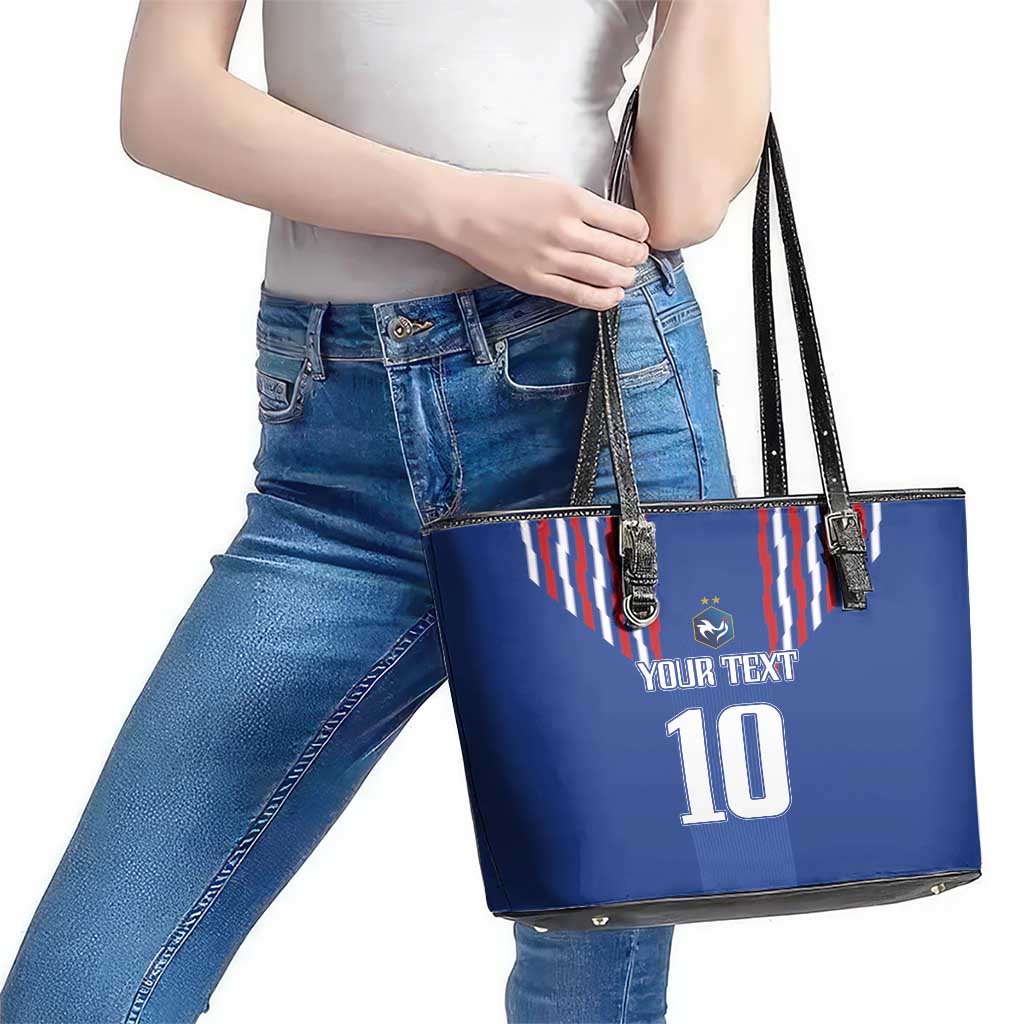 France Football 2024 Go Champion Leather Tote Bag - Wonder Print Shop