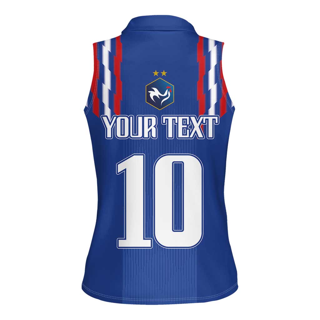 France Football 2024 Go Champion Women Sleeveless Polo Shirt - Wonder Print Shop