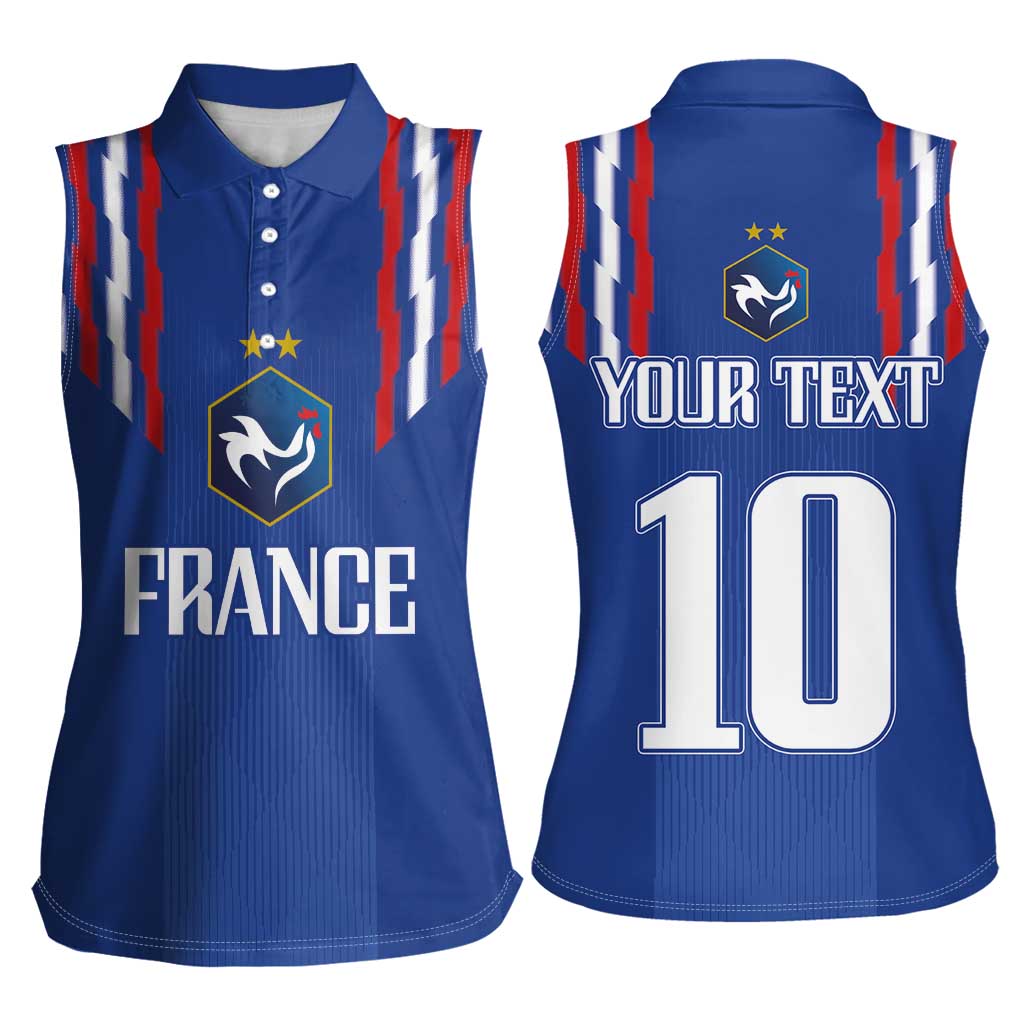 France Football 2024 Go Champion Women Sleeveless Polo Shirt - Wonder Print Shop