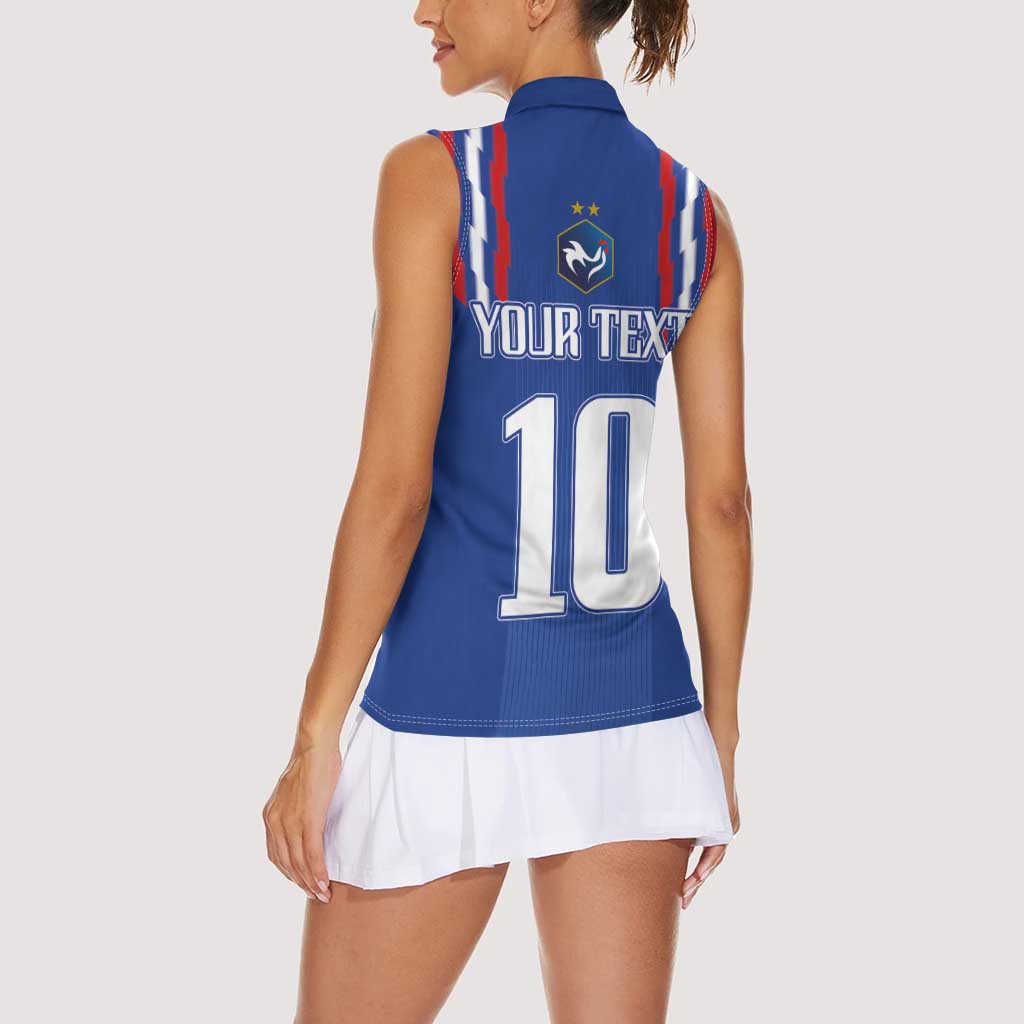 France Football 2024 Go Champion Women Sleeveless Polo Shirt - Wonder Print Shop
