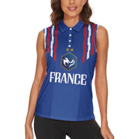 France Football 2024 Go Champion Women Sleeveless Polo Shirt - Wonder Print Shop