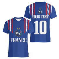 France Football 2024 Go Champion Women V-Neck T-Shirt - Wonder Print Shop