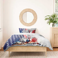 French-American Heritage Month Bedding Set National Flags Style with Rooster and Bald Eagle - Wonder Print Shop
