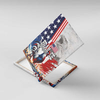 French-American Heritage Month Canvas Wall Art National Flags Style with Rooster and Bald Eagle - Wonder Print Shop