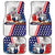 French-American Heritage Month Car Mats National Flags Style with Rooster and Bald Eagle - Wonder Print Shop