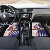 French-American Heritage Month Car Mats National Flags Style with Rooster and Bald Eagle - Wonder Print Shop