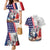 French-American Heritage Month Couples Matching Mermaid Dress and Hawaiian Shirt National Flags Style with Rooster and Bald Eagle - Wonder Print Shop