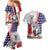French-American Heritage Month Couples Matching Mermaid Dress and Hawaiian Shirt National Flags Style with Rooster and Bald Eagle - Wonder Print Shop