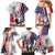 French-American Heritage Month Family Matching Mermaid Dress and Hawaiian Shirt National Flags Style with Rooster and Bald Eagle - Wonder Print Shop