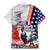 French-American Heritage Month Family Matching Mermaid Dress and Hawaiian Shirt National Flags Style with Rooster and Bald Eagle - Wonder Print Shop