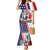 French-American Heritage Month Family Matching Mermaid Dress and Hawaiian Shirt National Flags Style with Rooster and Bald Eagle - Wonder Print Shop