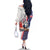 French-American Heritage Month Family Matching Off The Shoulder Long Sleeve Dress and Hawaiian Shirt National Flags Style with Rooster and Bald Eagle - Wonder Print Shop