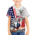 French-American Heritage Month Family Matching Off The Shoulder Long Sleeve Dress and Hawaiian Shirt National Flags Style with Rooster and Bald Eagle - Wonder Print Shop