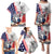 French-American Heritage Month Family Matching Puletasi and Hawaiian Shirt National Flags Style with Rooster and Bald Eagle - Wonder Print Shop