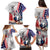 French-American Heritage Month Family Matching Puletasi and Hawaiian Shirt National Flags Style with Rooster and Bald Eagle - Wonder Print Shop