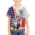 French-American Heritage Month Family Matching Short Sleeve Bodycon Dress and Hawaiian Shirt National Flags Style with Rooster and Bald Eagle - Wonder Print Shop