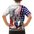 French-American Heritage Month Family Matching Tank Maxi Dress and Hawaiian Shirt National Flags Style with Rooster and Bald Eagle - Wonder Print Shop