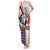 French-American Heritage Month Family Matching Tank Maxi Dress and Hawaiian Shirt National Flags Style with Rooster and Bald Eagle - Wonder Print Shop