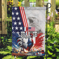 French-American Heritage Month Garden Flag National Flags Style with Rooster and Bald Eagle - Wonder Print Shop