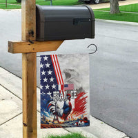 French-American Heritage Month Garden Flag National Flags Style with Rooster and Bald Eagle - Wonder Print Shop