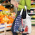 French-American Heritage Month Grocery Bag National Flags Style with Rooster and Bald Eagle - Wonder Print Shop