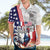 French-American Heritage Month Hawaiian Shirt National Flags Style with Rooster and Bald Eagle - Wonder Print Shop