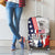 French-American Heritage Month Luggage Cover National Flags Style with Rooster and Bald Eagle - Wonder Print Shop