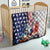 French-American Heritage Month Quilt National Flags Style with Rooster and Bald Eagle - Wonder Print Shop