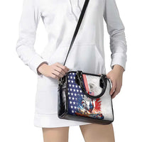 French-American Heritage Month Shoulder Handbag National Flags Style with Rooster and Bald Eagle - Wonder Print Shop