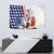 French-American Heritage Month Tapestry National Flags Style with Rooster and Bald Eagle - Wonder Print Shop