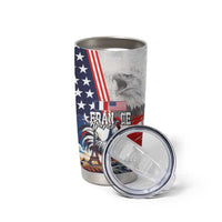 French-American Heritage Month Tumbler Cup National Flags Style with Rooster and Bald Eagle - Wonder Print Shop