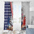 French-American Heritage Month Window Curtain National Flags Style with Rooster and Bald Eagle - Wonder Print Shop