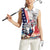 French-American Heritage Month Women Sleeveless Polo Shirt National Flags Style with Rooster and Bald Eagle - Wonder Print Shop