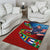 Caribbean-American Heritage Month Area Rug National Flags Ribbon Wave Style with US Flag Eagle - Wonder Print Shop