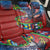 Caribbean-American Heritage Month Back Car Seat Cover National Flags Ribbon Wave Style with US Flag Eagle - Wonder Print Shop