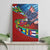 Caribbean-American Heritage Month Canvas Wall Art National Flags Ribbon Wave Style with US Flag Eagle - Wonder Print Shop