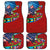 Caribbean-American Heritage Month Car Mats National Flags Ribbon Wave Style with US Flag Eagle - Wonder Print Shop