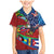 Caribbean-American Heritage Month Family Matching Mermaid Dress and Hawaiian Shirt National Flags Ribbon Wave Style with US Flag Eagle - Wonder Print Shop