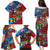 Caribbean-American Heritage Month Family Matching Puletasi and Hawaiian Shirt National Flags Ribbon Wave Style with US Flag Eagle - Wonder Print Shop