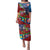 Caribbean-American Heritage Month Family Matching Puletasi and Hawaiian Shirt National Flags Ribbon Wave Style with US Flag Eagle - Wonder Print Shop