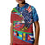 Caribbean-American Heritage Month Kid Polo Shirt National Flags Ribbon Wave Style with US Flag Eagle - Wonder Print Shop