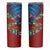 Caribbean-American Heritage Month Skinny Tumbler National Flags Ribbon Wave Style with US Flag Eagle - Wonder Print Shop