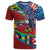 Caribbean-American Heritage Month T Shirt National Flags Ribbon Wave Style with US Flag Eagle - Wonder Print Shop