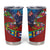 Caribbean-American Heritage Month Tumbler Cup National Flags Ribbon Wave Style with US Flag Eagle - Wonder Print Shop