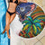 Caribbean American Together Beach Blanket USA Flag Eagle and Coloful Palm Tree - Wonder Print Shop