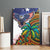 Caribbean American Together Canvas Wall Art USA Flag Eagle and Coloful Palm Tree - Wonder Print Shop