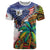 Caribbean American Together T Shirt USA Flag Eagle and Coloful Palm Tree - Wonder Print Shop
