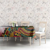 Caribbean American Together Tablecloth USA Flag Eagle and Coloful Palm Tree - Wonder Print Shop