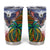 Caribbean American Together Tumbler Cup USA Flag Eagle and Coloful Palm Tree - Wonder Print Shop