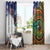 Caribbean American Together Window Curtain USA Flag Eagle and Coloful Palm Tree - Wonder Print Shop
